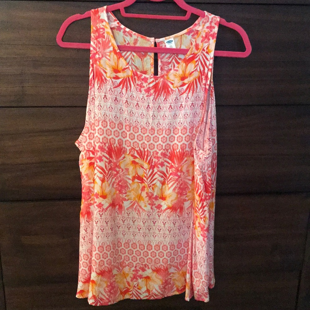 White, Coral & Yellow Design From Old Navy.